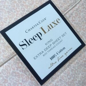 brand new Charter Club Sleep Luxe 800 TC 100% Cotton KING EXTRA DEEP Sheet Set